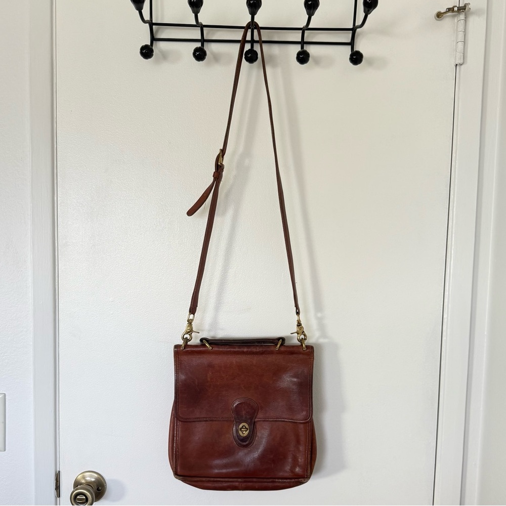 Vintage Coach Willis Leather Crossbody Bag | Brown | Purse